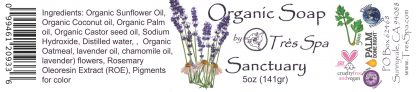 Tres Spa Organic Soap - Sanctuary