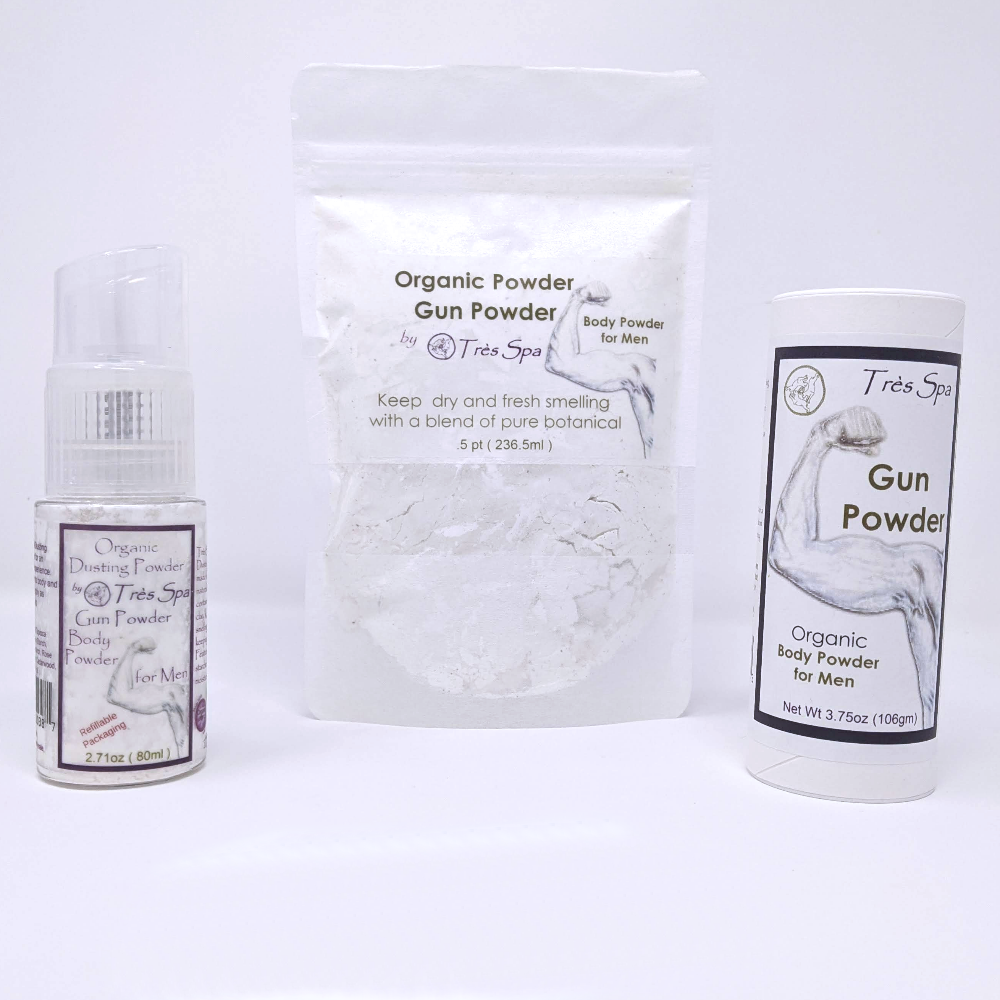Organic Gun Powder - Body Powder for Men - Tres Spa Store