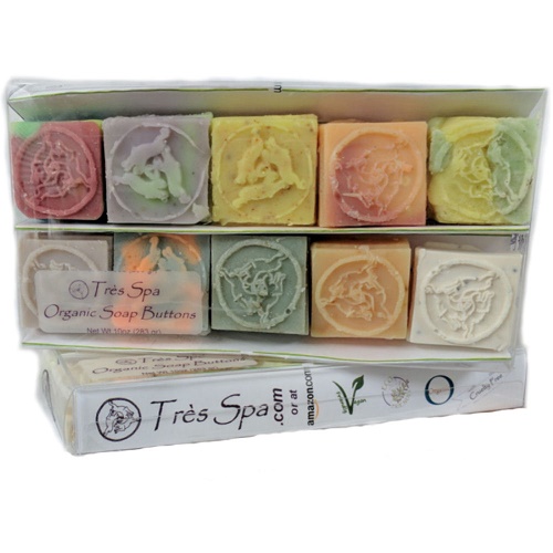 Tres Spa Gift Organic Soap Button Box